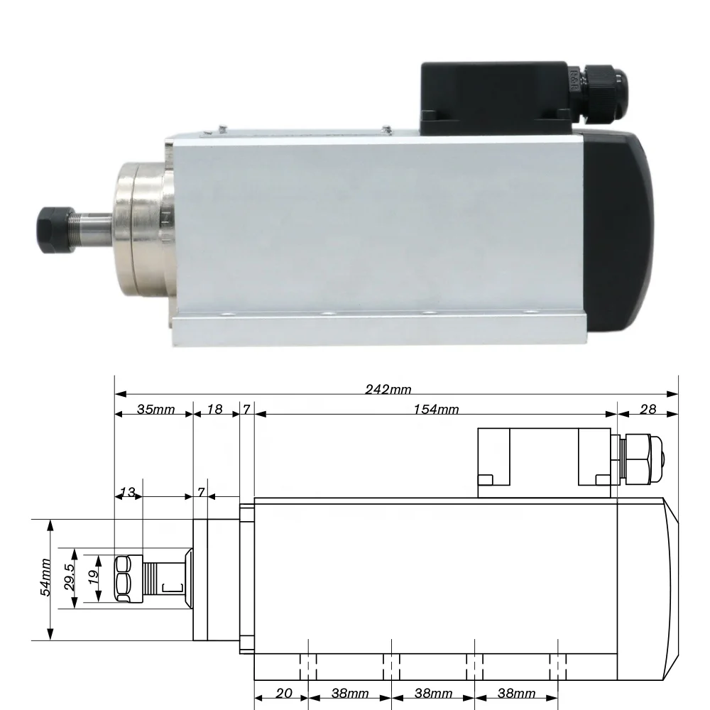 HLTNC 1.5kw Motor Spindle Berp - Air Cooled 1.5Kw Spindle Motor Inverter 110V ulasan dan harga