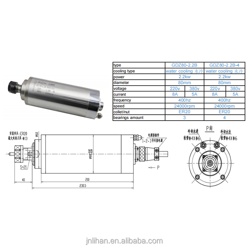 2,2KW 220V Motor Spindel Route - 2.2Kw Water Cooled Spindle Kit Vfd ulasan dan harga